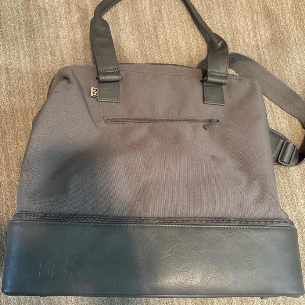 BEIS Gray mini weekender bag